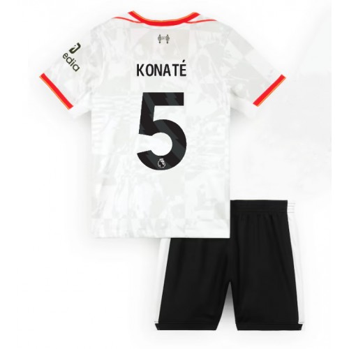 Dětský fotbalový dres Liverpool Ibrahima Konate #5 2024-25 Třetí Krátký Rukáv (+ trenýrky)